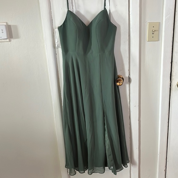 Azazie Dresses & Skirts - azazie sage green bridesmaids dress size A4
